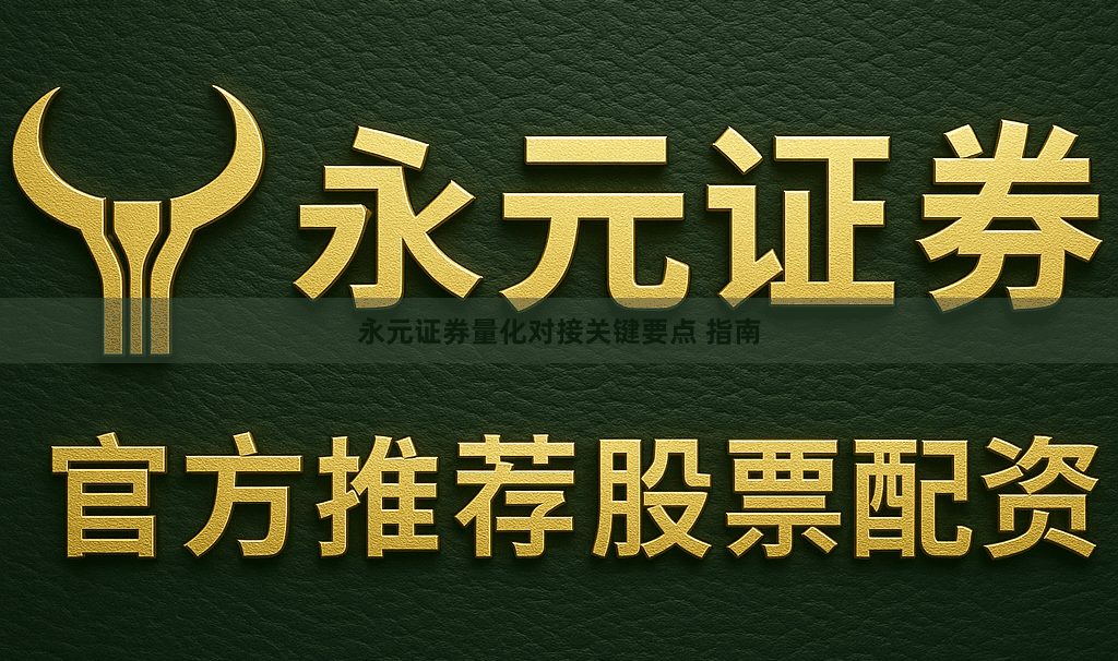 永元证券量化对接关键要点 指南